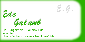ede galamb business card
